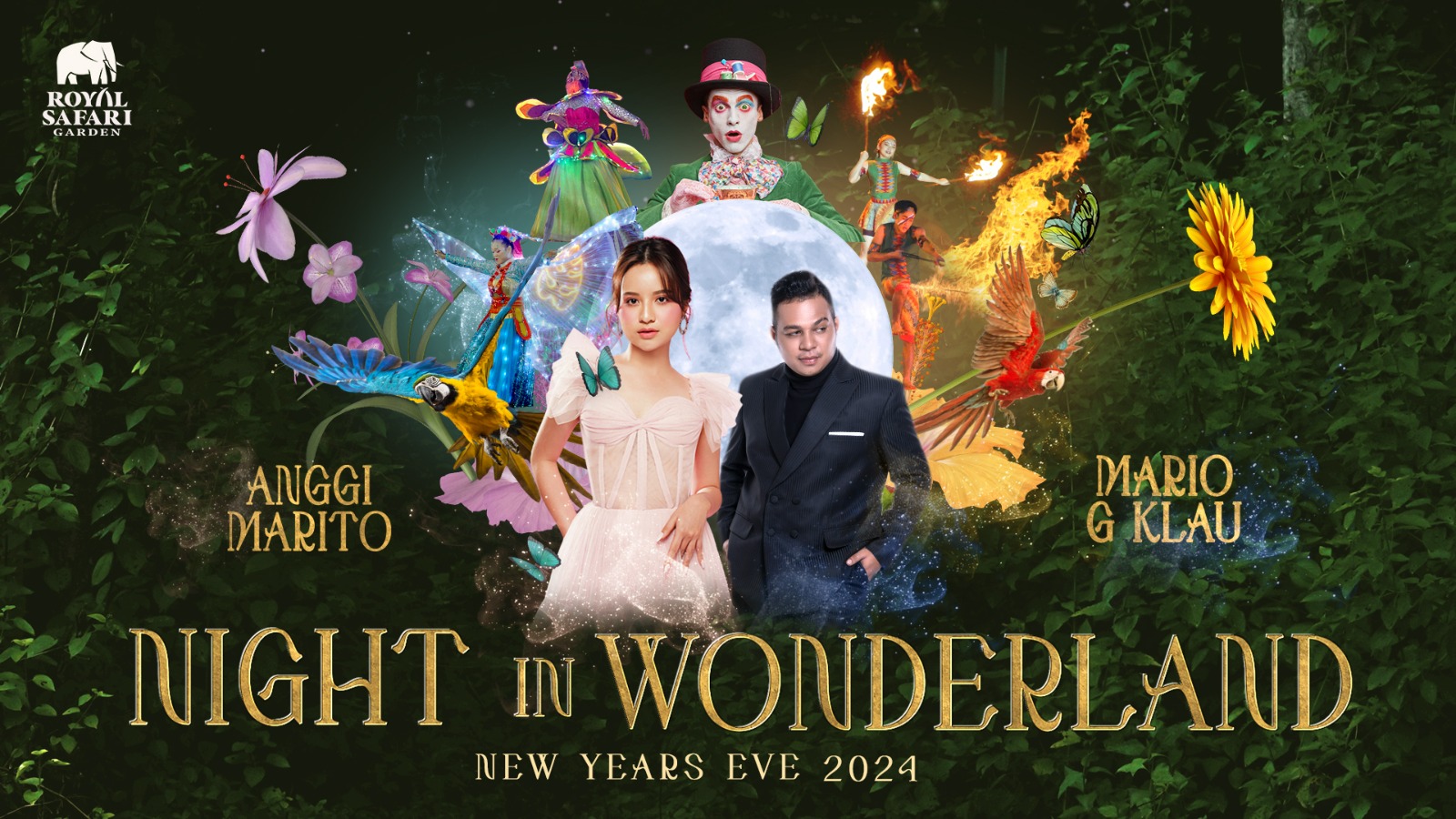 Yuk, Rayakan Malam Tahun Baru 2024 Bersama Anggi Marito & Mario G Klau di Royal Safari Garden