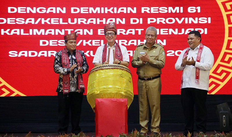 Kemenkumham Resmikan 61 Desa/Kelurahan Sadar Hukum di Kalbar