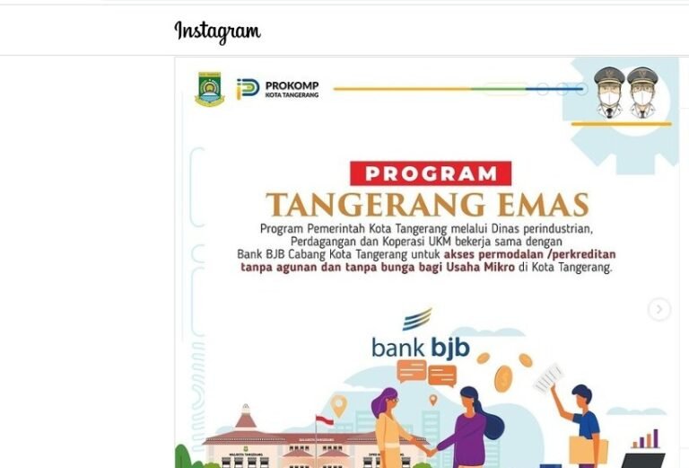 Disperindagkop dan UKM Kota Tangerang Berencana Naikkan Modal Pinjaman ‘Program Tangerang Emas’ Jadi Rp5 Juta