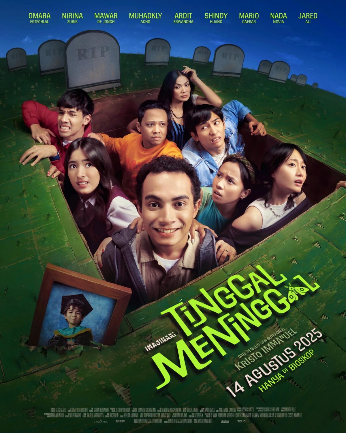 Imajinari Rilis Poster Resmi Film Drama Komedi Terbaru Tinggal Meninggal, Tayang Mulai 14 Agustus 2024!