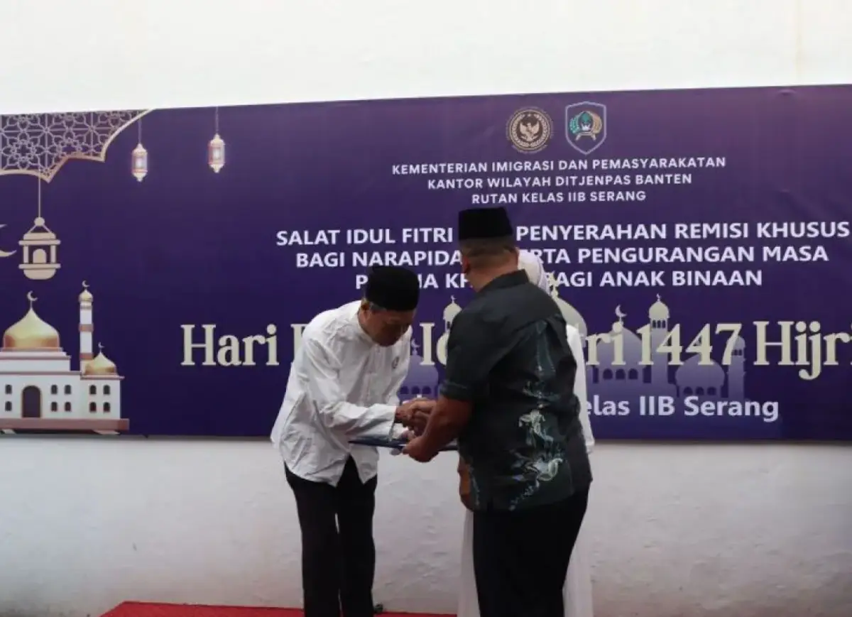 Idulfitri, 153 Warga Binaan Rutan Serang Terima Remisi