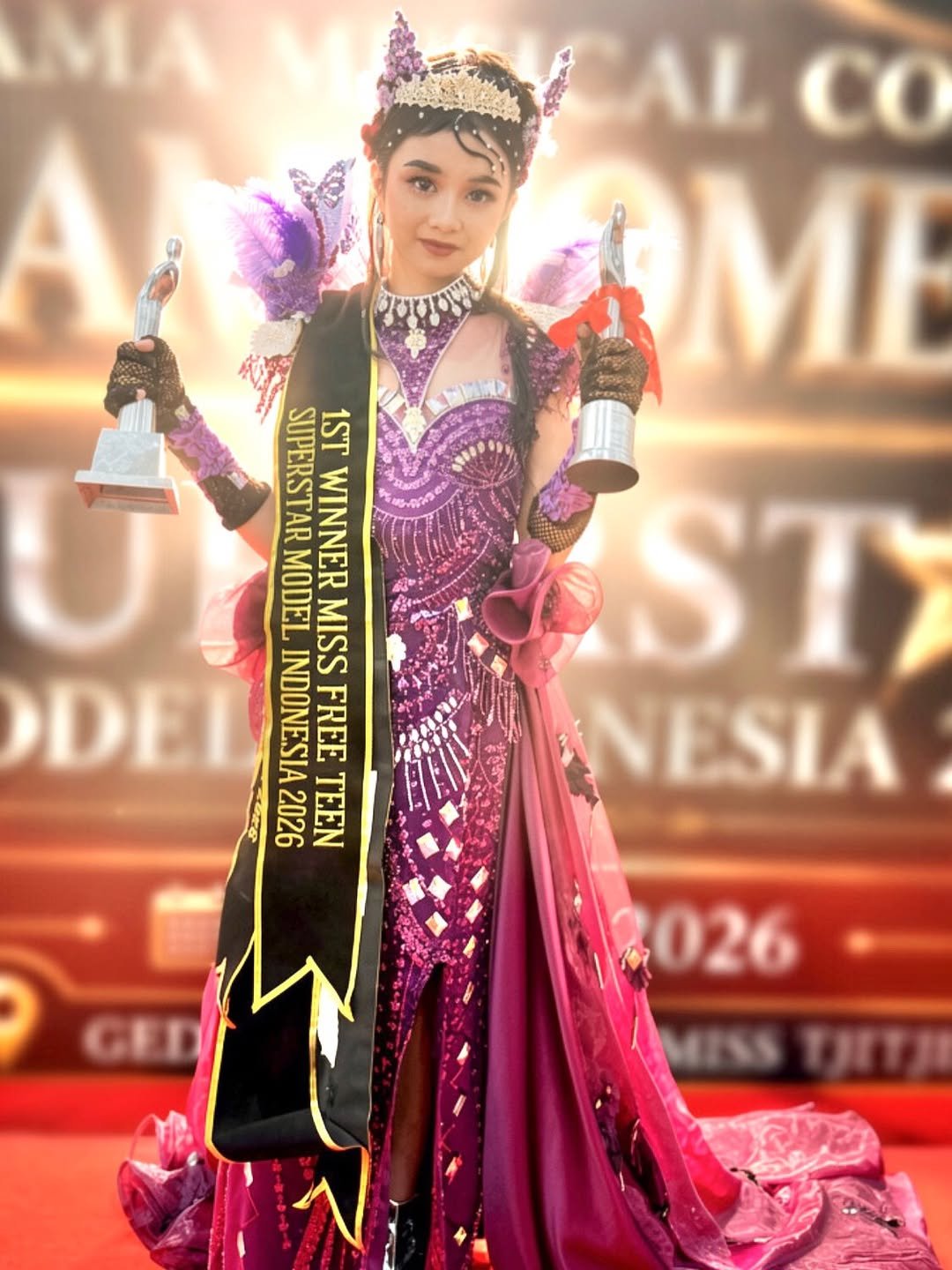 Quinesha Sandrina Harumkan Cilegon, Borong Dua Gelar di Superstar Model Indonesia 2026